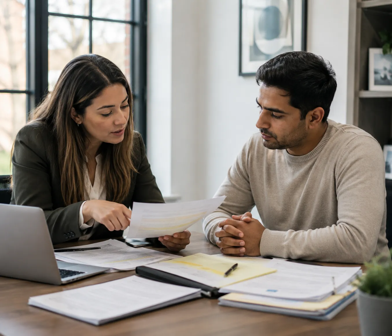 Immigration appeals evidence including a refusal notice, application records and supporting documents