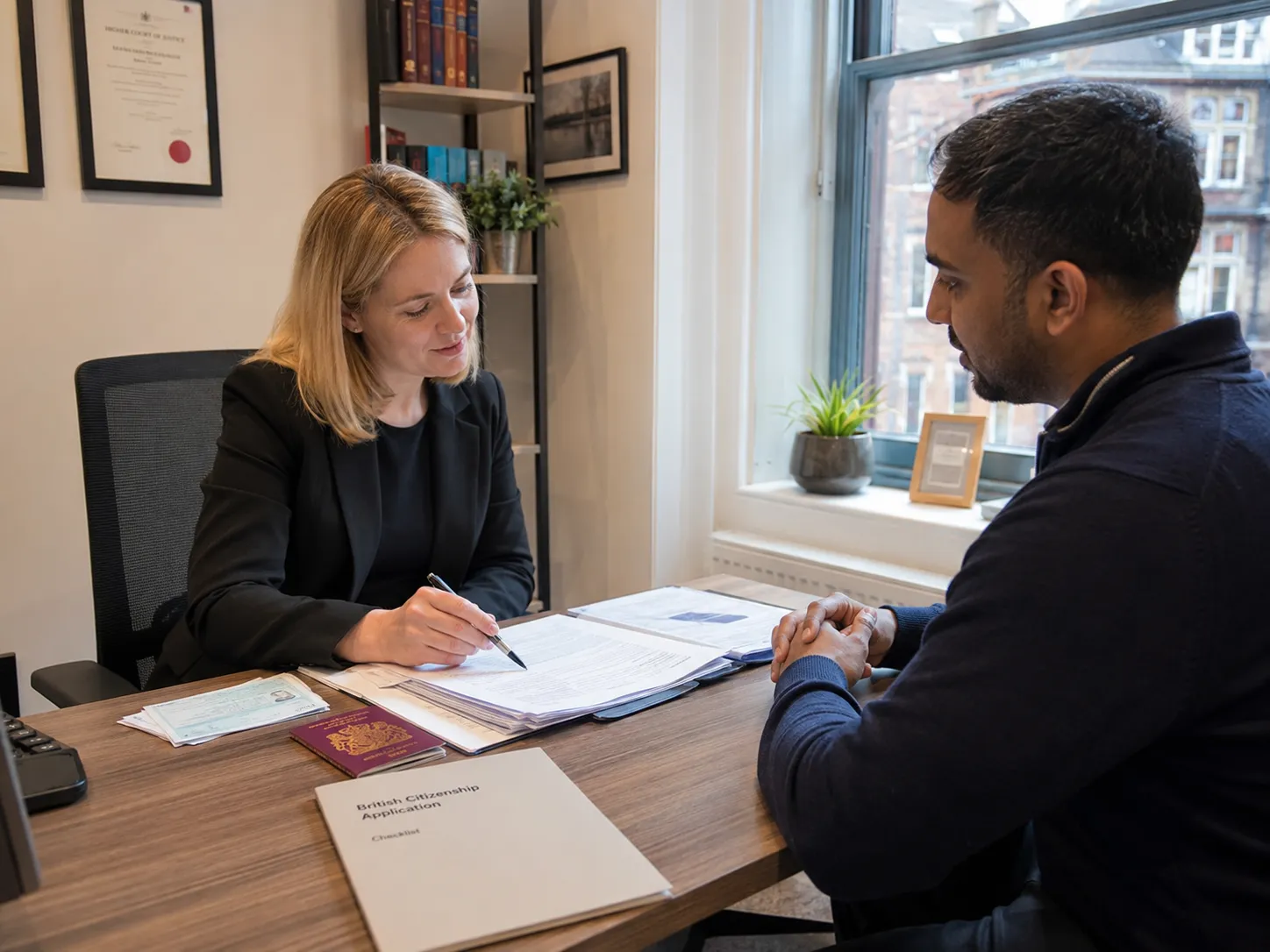 British citizenship application evidence organised for naturalisation