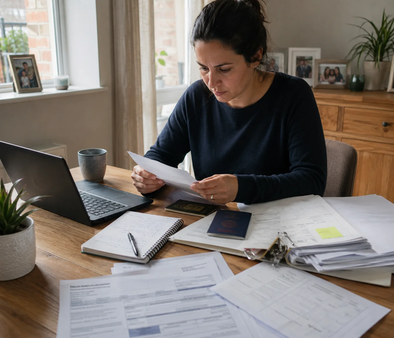 Discretionary Leave application documents reviewed by an applicant in the UK