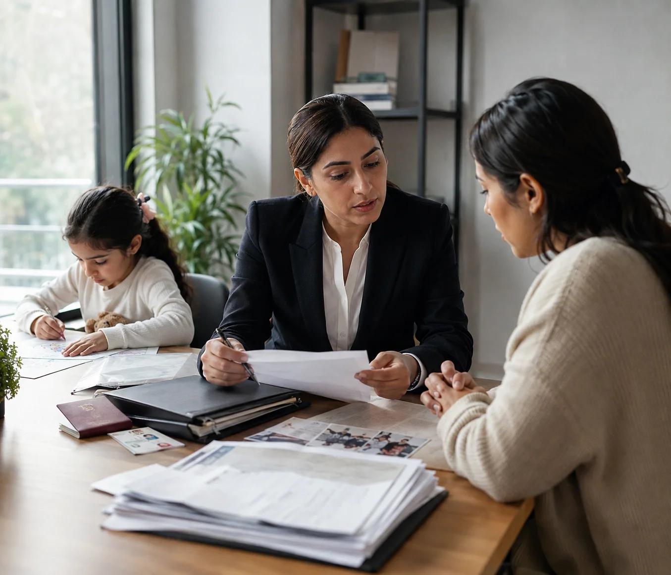 Private family life applications evidence review with a parent, child and UK immigration adviser